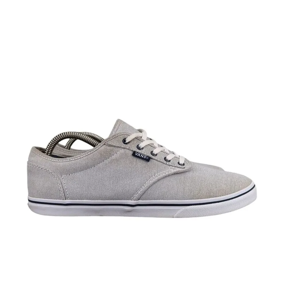 Vans Shoes Womens 9 Sneakers Atwood Skate Casual Pinstripe Blue White Active Low
